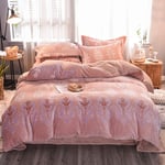 Bedding Set Duvet Covers Full Queen Size Comforter Set Duvet Cover Sets King Size FloralDouble Duvet Covers Set Pink Double Duvet Cover Double Bed with Fitted Sheet Winter Set Quilt Cover