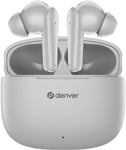 Denver TWE-48 True Wireless Earbuds - trådlösa hörlurar - Silver