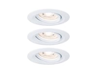 Recessed Luminaire Nova Mini Coin Round Moving Led 3X4w 310Lm White Mat/Aluminum