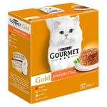 GOURMET Gold Savoury Cake Meat and Fish Variety Wet Cat Food 8x85g