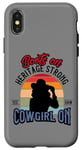 Coque pour iPhone X/XS Retro African Cowgirl Black History Boots Heritage Strong