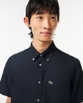 Lacoste Mens Casual Short Sleeve Woven Shirt - Navy - Size X-Large