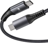 Câble Thunderbolt 3 (1M),Usb-If Tb3 Câble Usb 4.0 Câble Tressé 100W/20V/5A, 40 Gbit/S 5K, Compatible Avec Mac Studio,Studio Display Thunderbolt 3 Docking/Egpu/Ssd Externe,M1 Macbok[YIN141954]