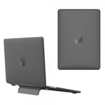 Macbook Air 15 M2 (A2941)/M3 (A3114) Skal Matt Stativfunktion Svart