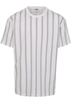 Urban Classics Men's Heavy Oversized AOP Stripe Tee T-Shirt, White (White/Navy 01289), Small