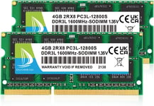 Barrette De Mémoire DDR3 8 Go (2 X 4 Go) 1600 Mhz PC3L-12800S SODIMM DDR3/DDR3L