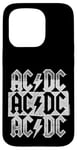 Coque pour iPhone 15 Pro AC/DC - Triple logo empilé vieilli