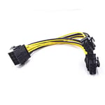 XIUNIA Cordon d'alimentation graphique, Pci-E 8 broches vers double 8 broches/Pcie 8 broches/2 x (6 + 2 broches) câble d'alimentation pour carte graphique et vidéo Pci Express câble d'alimentation