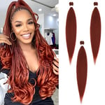 Braiding Hair Pre Stretched - 26 Inch Pre Stretched Braiding Hair 350# Braiding Hair Soft Yaki Texture 3 Packs Crochet Hair Extensions Braids for Black Women (26 Inch(3Packs), 350#)