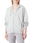 Champion Women's Rochester 1919 Logo Full Zip Hooded Sweatshirt, Light Melange Grey (Lngym), M