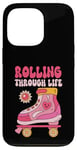 Coque pour iPhone 13 Pro Roller Derby Retro Vintage Design pour Femmes Roller Patinage