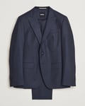 BOSS BLACK Huge Wool Peak Lapel Suit Dark Blue