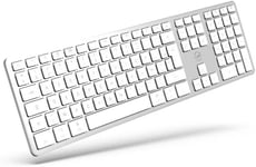 Clavier français AZERTY sans fil pour Mac - blanc et argenté