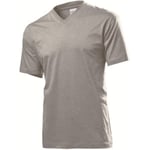 Stedman Classic V-Neck Men T-shirt Mörkgrå bomull 3XL Herr