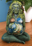 Mother Earth Resin Statue Figure Gaia Pregnant Goddess Te Fiti Ornament New