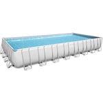 Kit Piscine hors sol tubulaire BESTWAY - Power Steel™ - 956 x 488 x 132 cm - Rectangulaire (Avec échelle, bâche, pompe et