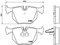 Bromsbelägg Brembo - BMW - E46, X3 e83, Z4, E38, X5 e53, M3 e46, M5 e39, Z8. Land-rover - Range rover