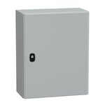 SCHNEIDER ELECTRIC SPACIAL S3D SEINÄKAAPPI METALLI, 500X400X200 KXLXS, IP66, RAL7035, ASENNUSLEVY (