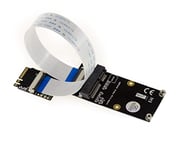 KALEA-INFORMATIQUE Extension rallonge de Type Riser Mini PCIe vers M2 E A Key pour Monter Une Carte miniPCIe WiFi Bluetooth sur Un Port M2 E A Key. Nappes 10, 20 et 30cm fournies.