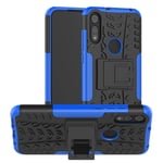 LiuShan Compatible with Moto E case,Shockproof Heavy Duty Combo Hybrid Rugged Dual Layer Grip Protection Cover with Kickstand For Motorola Moto E 2020 Smartphone(Not fit Other phone),Blue