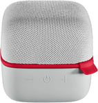 Enceinte Bluetooth® Mobile ""Cube"" (Porté Bluetooth De 10 Mètres, Emplacement Microsd, 3H De Charge Pour 6H À 8H D'Autonomie, 3.7 V, Batterie Lithium-Polymère) Gris/Rouge