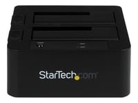 StarTech.com Dock pour Disque Dur 2 baies USB 3.0, eSATA à SATA 2,5/3,5" - Contrôleur de stockage - 2.5" , 3.5" - SATA 6Gb/s - eSATA 6Gb/s, USB 3.0 - noir - pour P/N: SVA12M5NA