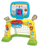 VTech - Bébé Multisport Interactif Multicolore, Structure de Motricité Bébé 2 en 1, Cage de Foot, Panier de Basket avec Tableau de Score et Ballons, Cadeau Enfant Dès 1 An - Contenu en Français