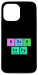 Coque pour iPhone 13 Pro Max Patron Lady Tableau périodique Cadeau scientifique STEM Laboratoire Femme