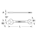 KS Tools BRONZEplus double clé plate à fourche pouce