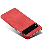 Google Pixel 7a Leather Back Cover  Red