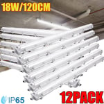 12 PACK 4FT LED SHOP LIGHT 4000K Daylight Fixture Utility Ceiling Lights Garage