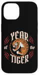 iPhone 14 Year of the Tiger Fierce Traditional Vintage Chinese Zodiac Case