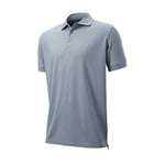 Wilson Homme, Polo de Sport, AUTHENTIC POLO, Polyester, Gris, Taille LG, WGA700617