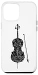 Coque pour iPhone 12 Pro Max Cello et Archet (Noir Ancien) Violoncello