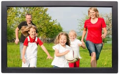 Digital Photo Frame, 18.5-inch 1366 * 768 HD LED MP3 / MP4 Player Multi-function Advertising Machine Support HDMI USB Multiple interfaces Electronic picture frame (black)