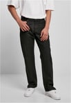 Urban Classics Straight Slit Jeans (black raw,36)