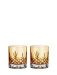 Crispy Citrine Lowball - 2 Pcs. Home Tableware Glass Whiskey & Cognac Glass Yellow Frederik Bagger