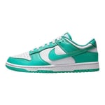 NIKE Dunk Low Retro Chaussures de Basket-Ball pour Femme, Blanc Turquoise, 41 EU, Blanc Turquoise., 43 EU