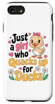 iPhone SE (2020) / 7 / 8 Just a Girl Who Quacks Up for Ducks Cute Cartoon Design Case