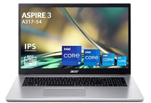 Acer Aspire 3 A317-54-54DZ, Ordinateur Portable 17,3'' Full HD IPS, PC Portable (Intel Core i5-1235U, RAM 16 Go, SSD 512 Go, Intel Iris Xe Graphics, Windows 11), Laptop Gris, Clavier AZERTY (Français)