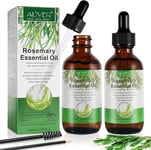 Rosemary Oil for Hair Growth & Skin Care,  Hair Loss and Hair Regrowth - 2 Pack