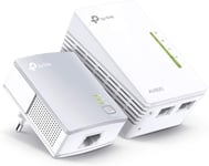 Kit CPL WiFi TL-WPA4220 (WLAN 300 Mbit/s, CPL AV600, clone Wifi, 3 ports LAN, Plug and Play, compatible avec tous les adaptateurs CPL, idéal pour le streaming) Blanc