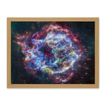 Artery8 NASA James Webb Telescope Cassiopeia A (Cas A) Composite Living Room Artwork Framed Wall Art Print 18X24 Inch