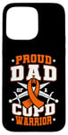 Coque pour iPhone 15 Pro Max Ruban orange « Proud Dad Of A COPD Warrior »