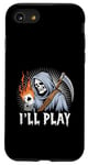 Coque pour iPhone SE (2020) / 7 / 8 Je jouerai à Grim Reaper Halloween