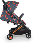 Cosatto woosh 3 stroller Charcoal Mister Fox with pull handle & raincover 0-25kg