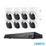 Reolink 8MP (4K) UHD NVR Poe AI 16 X Channel / 8 X Dome Camera Kit with 4TB HDD