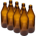 Browin 631433 Lot de 8 bouteilles de bière de 0,5 l, emballées sous film rétractable, pour brassage maison et usage professionnel, réutilisables