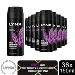 Lynx Body Spray 48-Hour High Definition Fragrance Deodorant For Men 150ml, 36pk