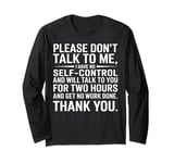 Funny Introvert Self Will Talk To You For Two Long Sleeve T-Shirt